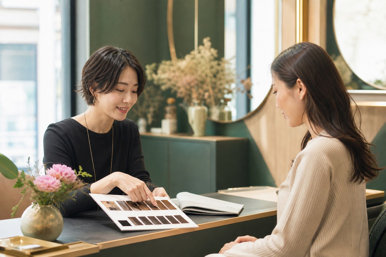 受付と商品棚