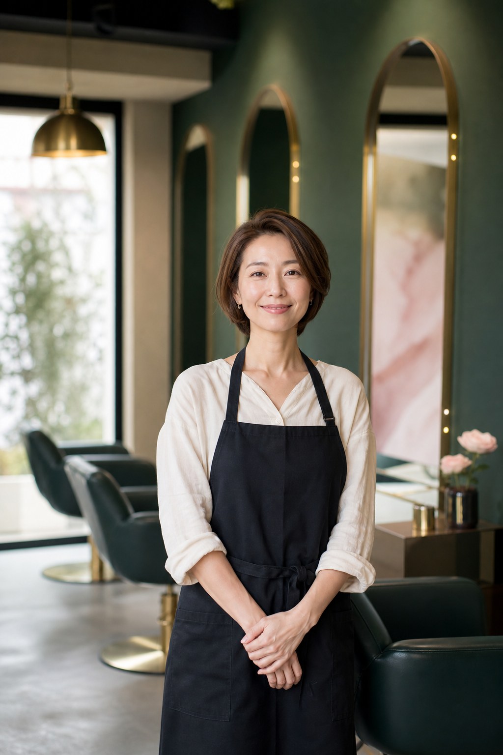 美容室で働く日本人スタッフのイメージ