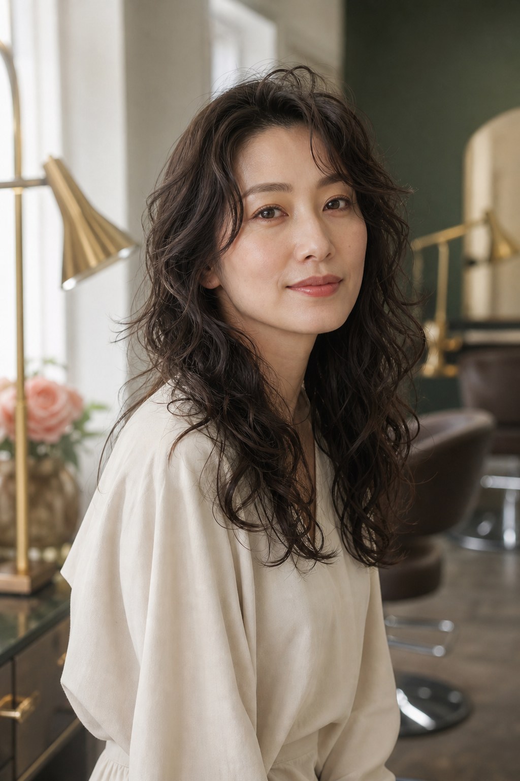 30代｜くせ毛を活かすカールレイヤー