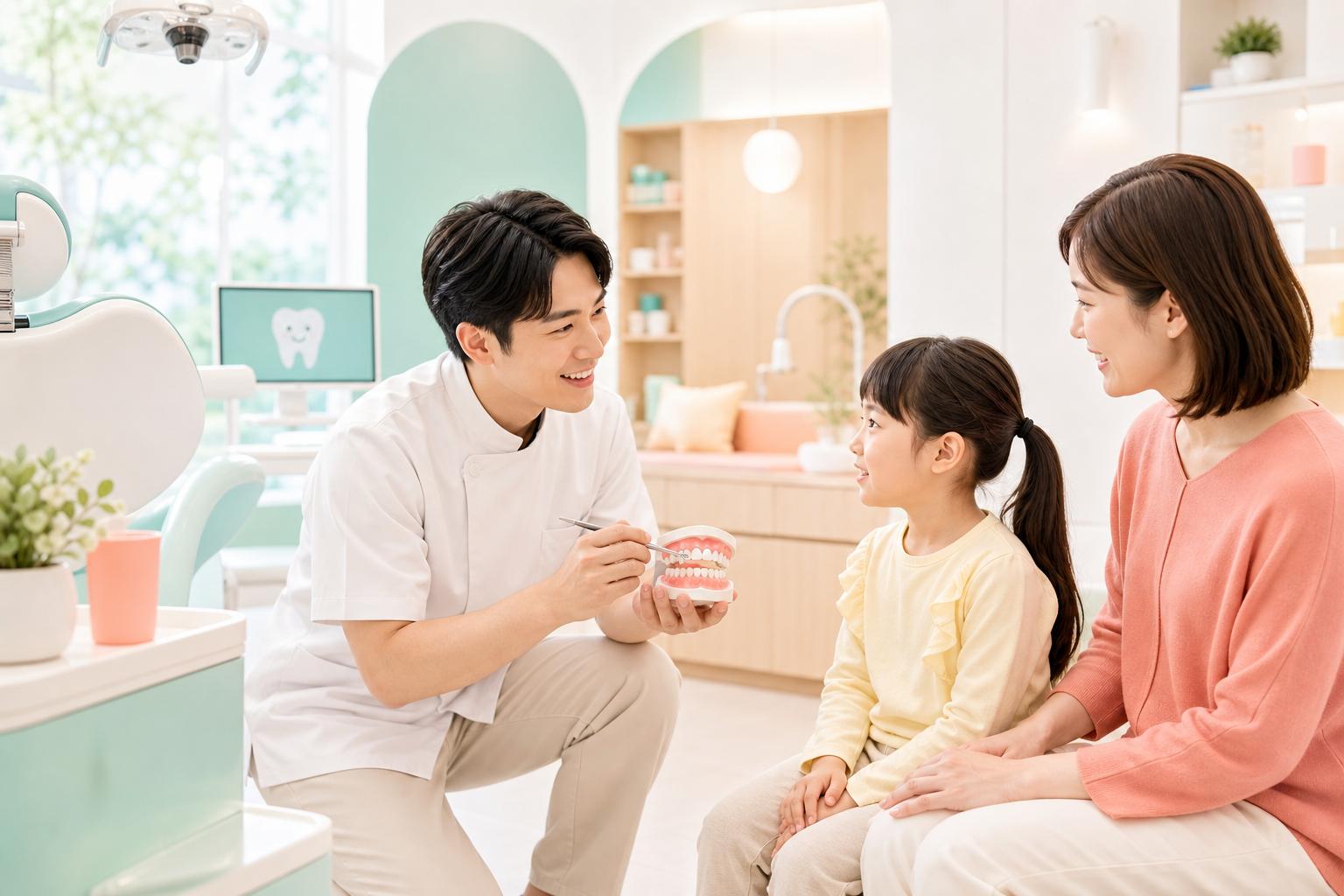 子どもの目線で説明する歯科医師