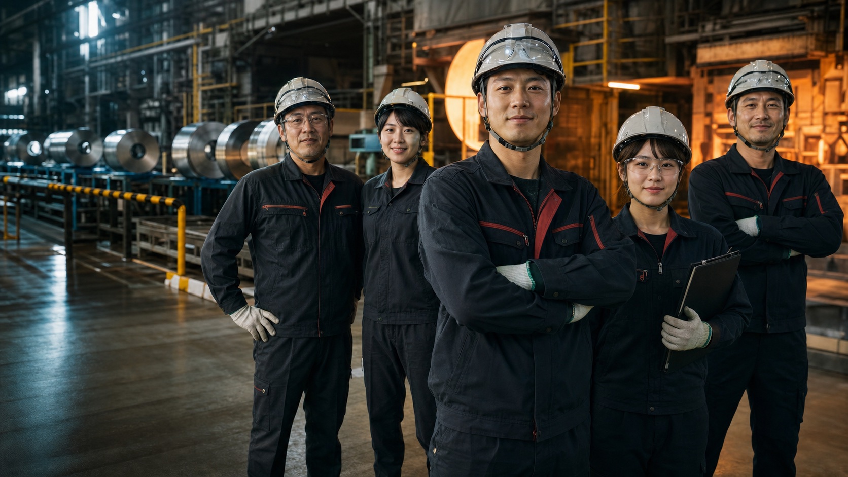 北辰リメタルの工場で働く日本人社員