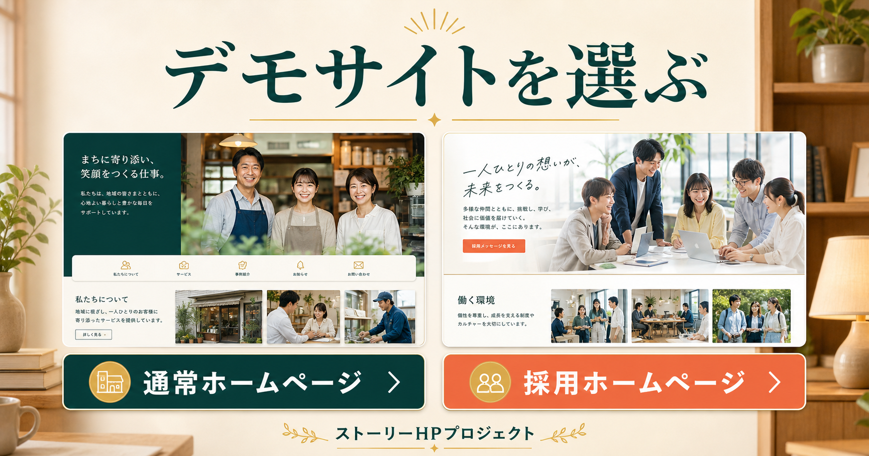 業種別デモサイト一覧の入口