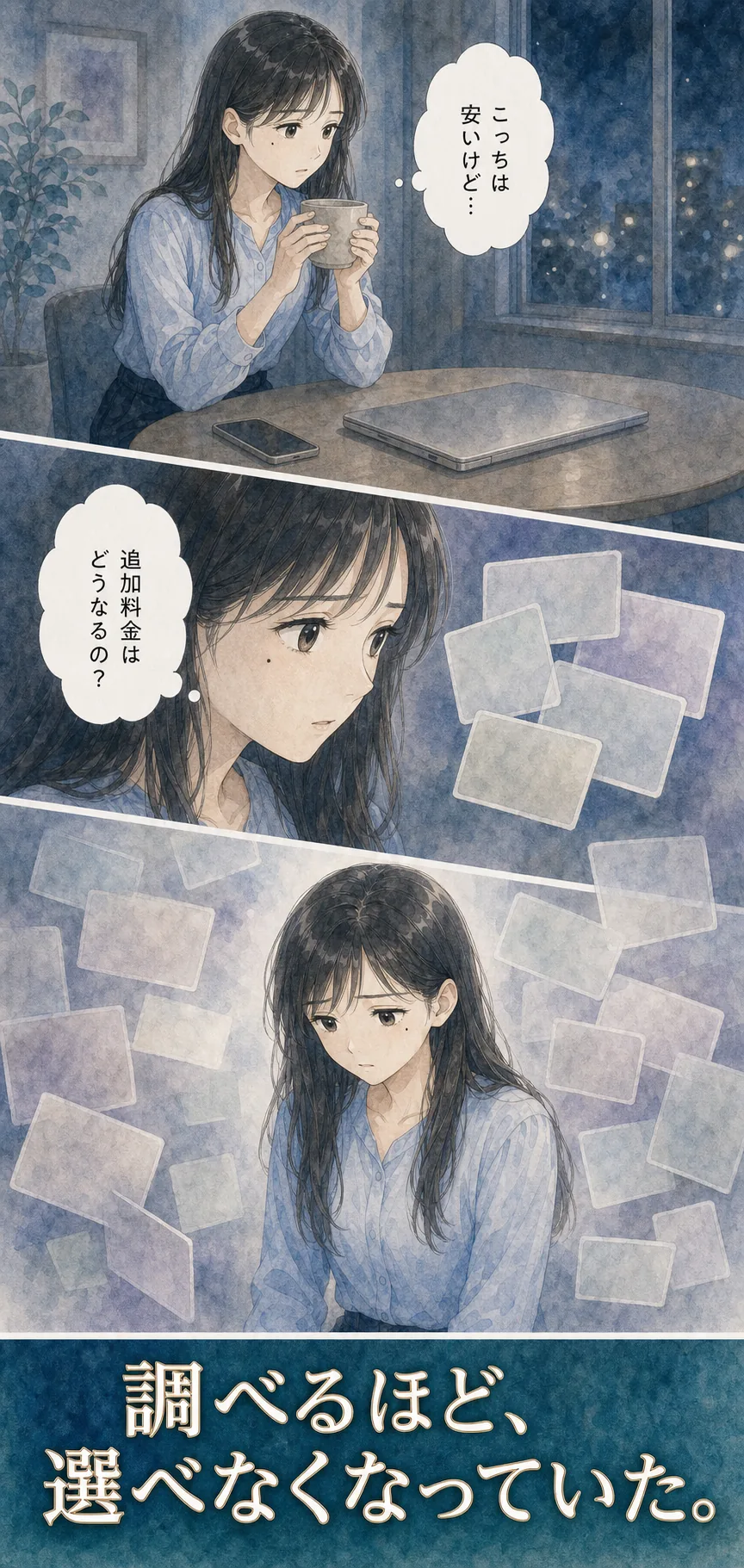 調べるほど選べなくなった主人公