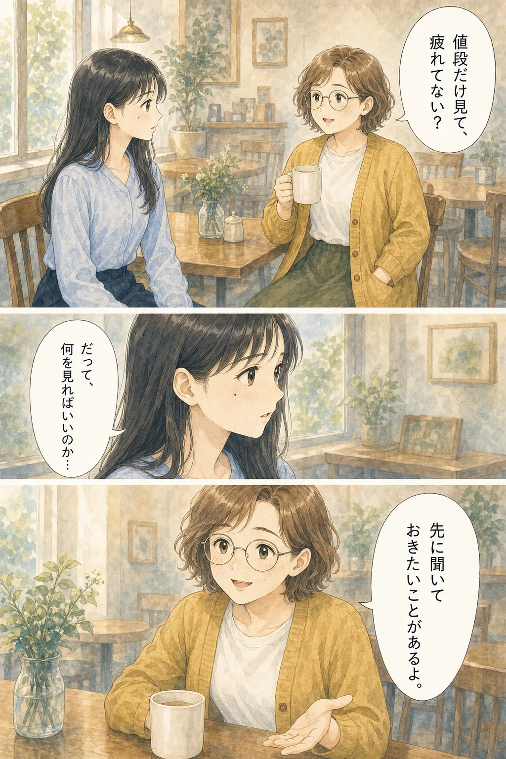 値段の前に聞きたいことを教える友人