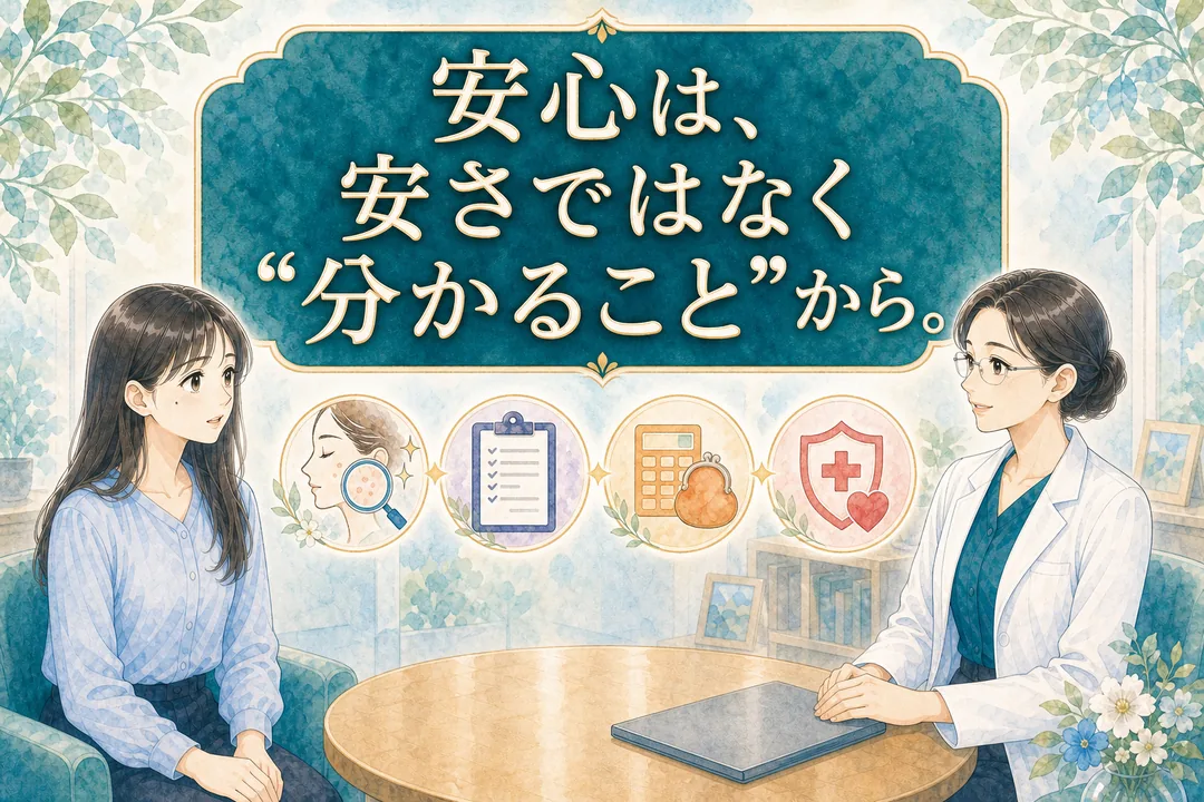 安心は安さではなく分かることからというメッセージ