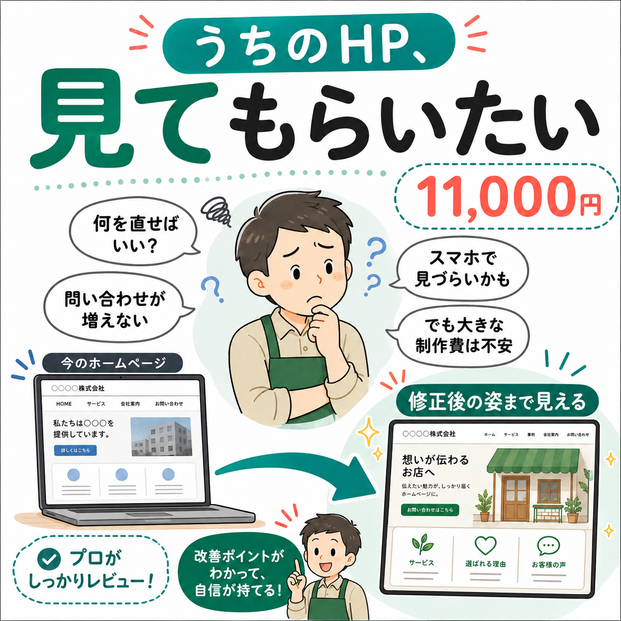 SNS告知用のホームページ診断画像